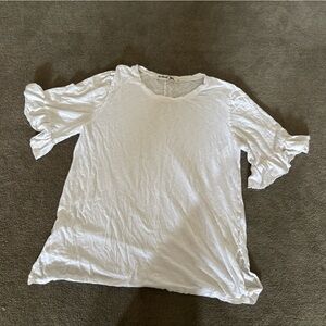 Michael Stars ruffle sleeve cotton T shirt